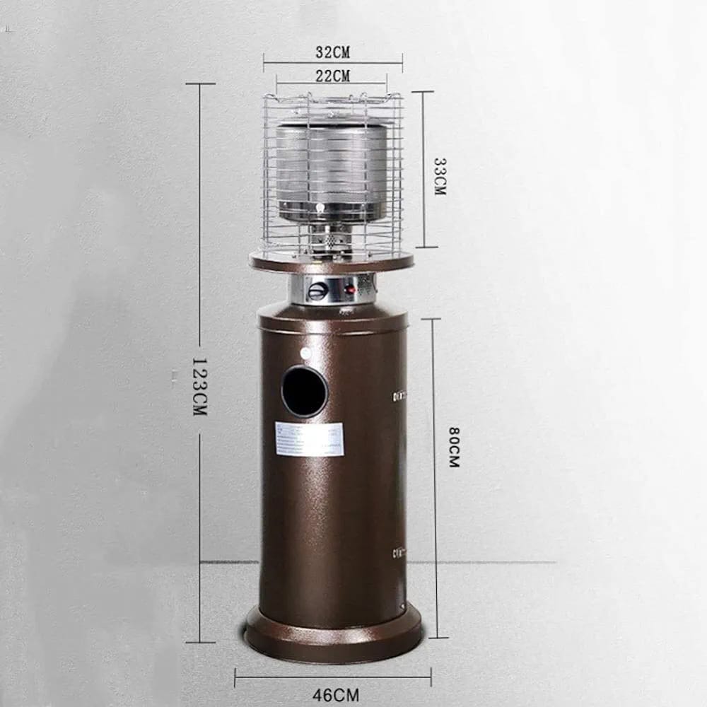 H-GENERAL Short Gas Patio Heater Indoor/Outdoor