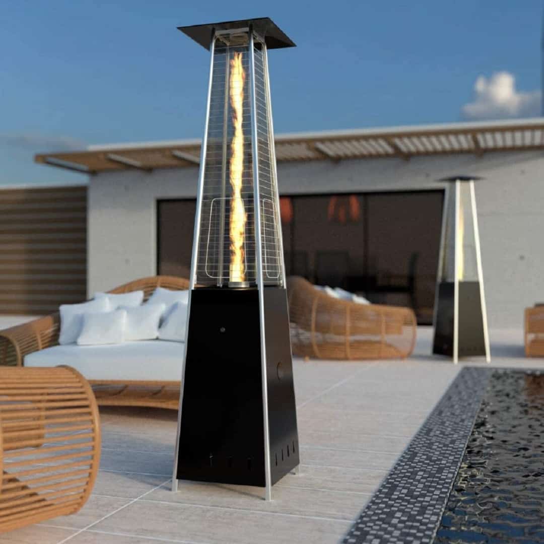 Pyramid Glass Tube Patio Indoor Outdoor Heater