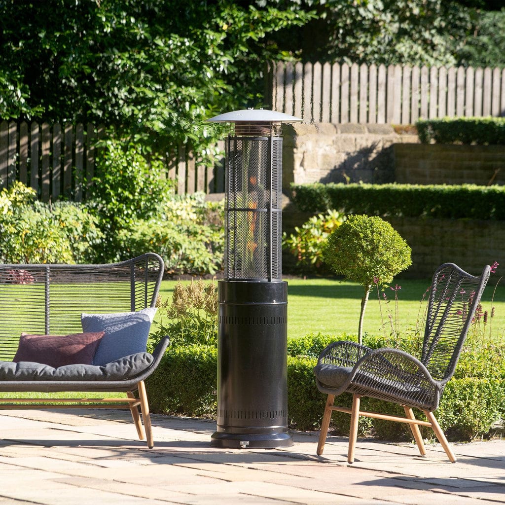 H-GENERAL Round Glass Tube Gas Patio Heater Indoor/Outdoor