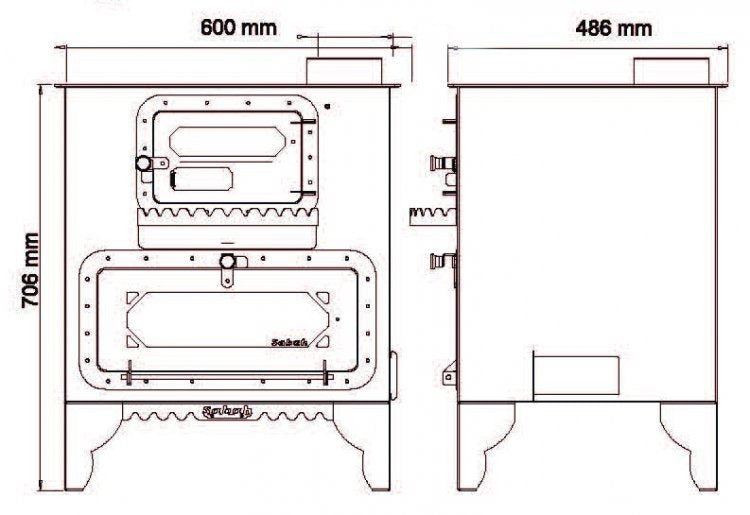 Sabah SGW02 Upright Wood Stove
