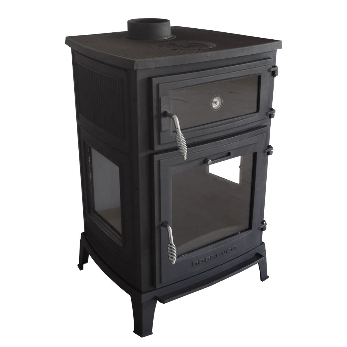 Cast Iron 3D Wood Fireplace + Oven