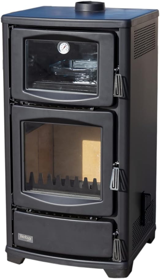 TS 16 Fireplace with Baking Compartment, Multi-Use Wood Stove