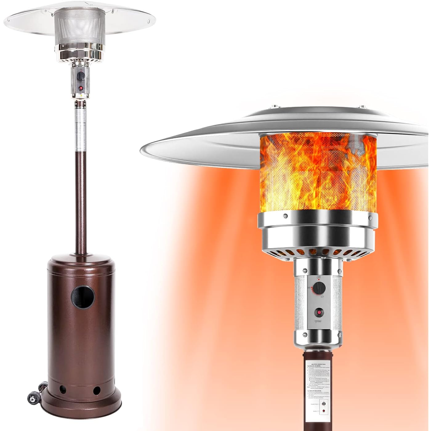 heatmaster u3 popular 2kw umbrella patio heater H-GENERAL Indoor/ Outdoor 45000btu Gas Umbrella Heater – New Home Store