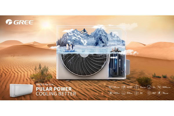 GREE PULAR 09 smart Inverter AC Wifi + Pipes R32 مكيف 9000 غري انفرتر مع مواسير وايفاي سمارت تحكم عبر الهاتف مع مواسير غاز