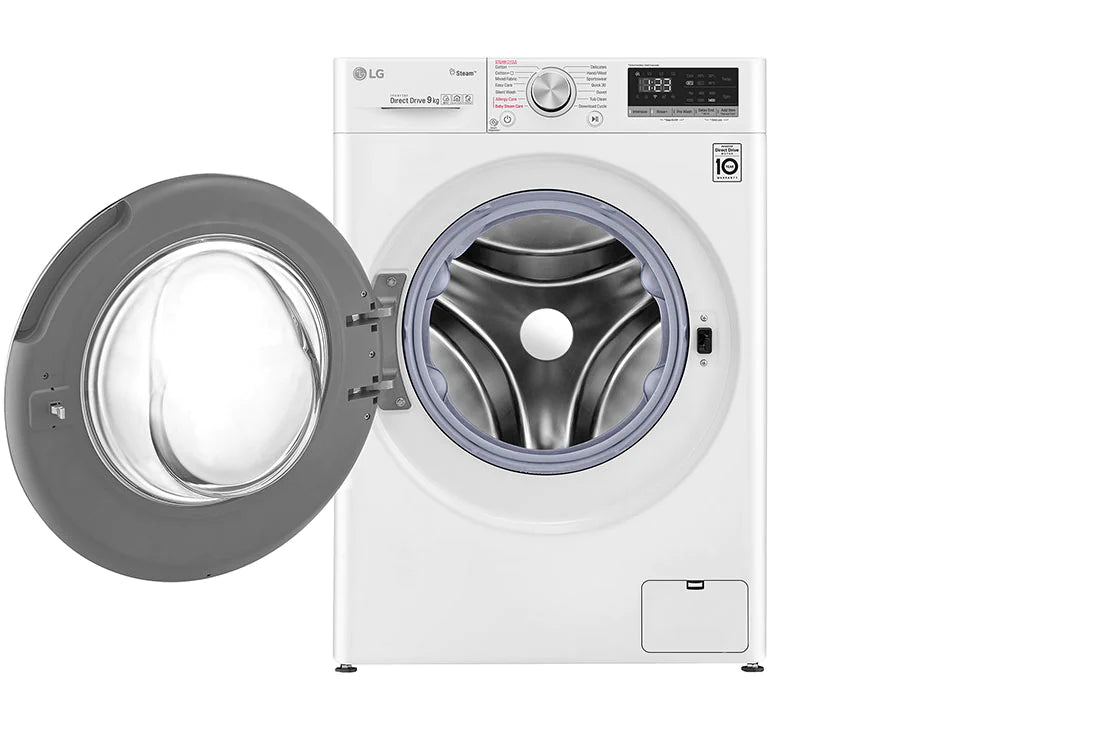 LG WASHING MACHINE 9 KG F4V3VYP6WE غسالة اوتوماتيك أبيض