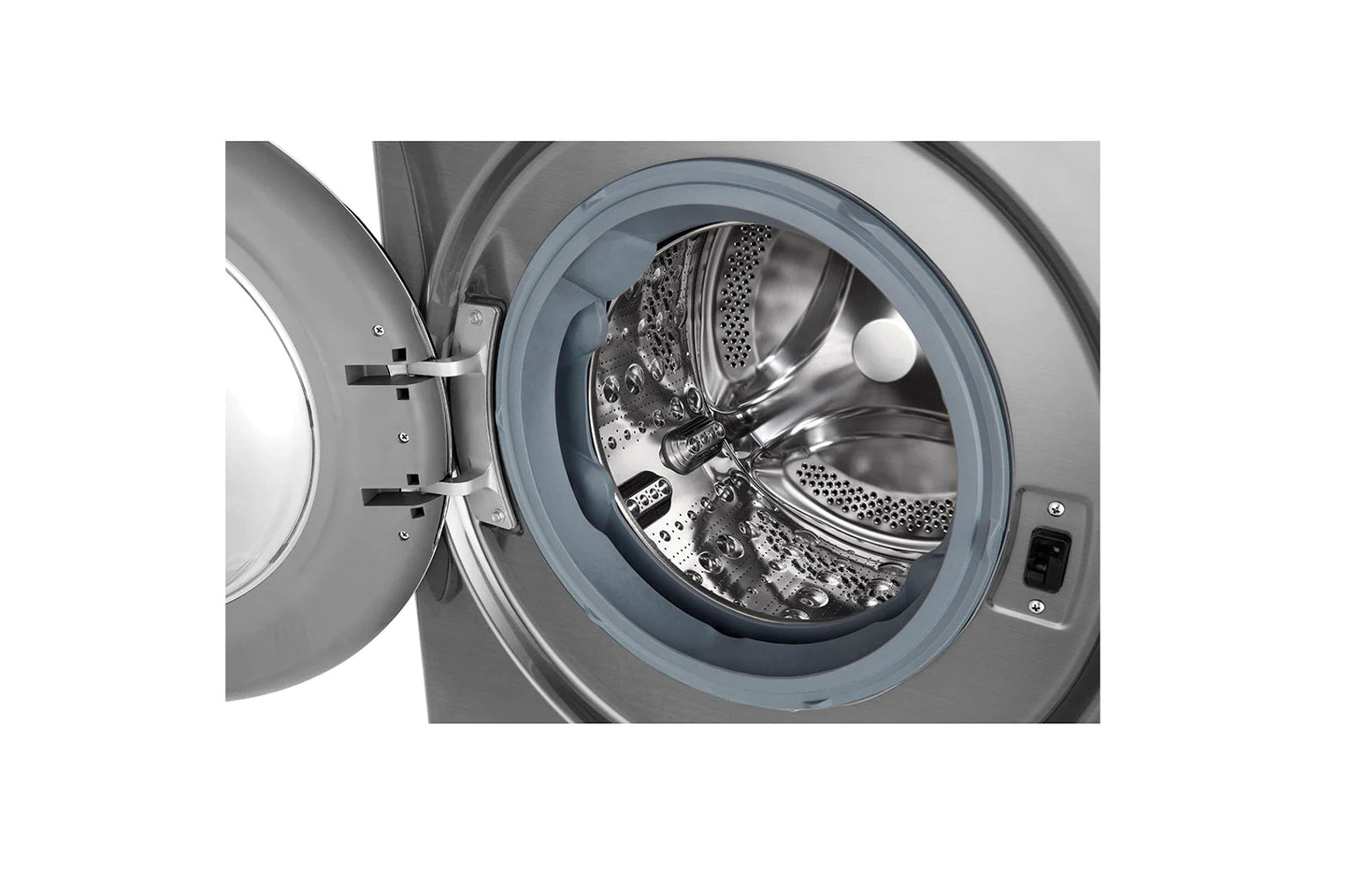 LG WASHING MACHINE 10.5 KG AI DD F4V5VYP6WE غسالة اوتوماتيك فضي 10.5 كيلو