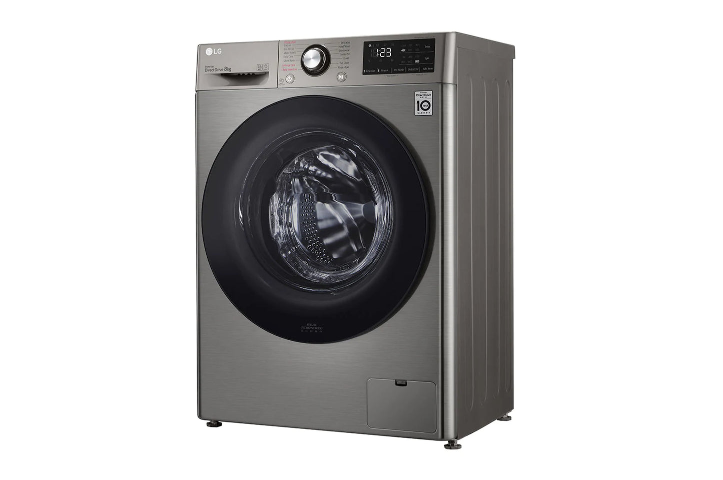 LG WASHING MACHINE 8 KG F2V3PYPKP غسالة اوتوماتيك فضي