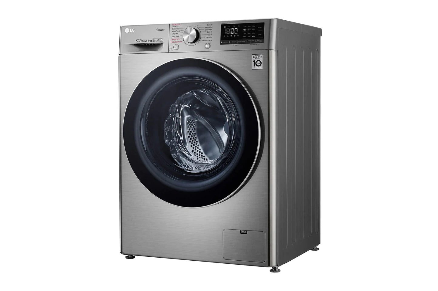 LG WASHING MACHINE 9 KG F4V3VYPKPE غسالة اوتوماتيك فضي