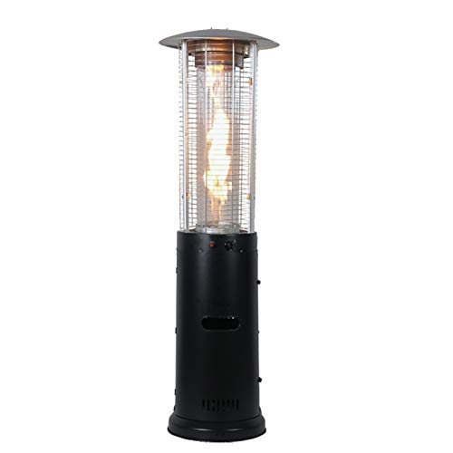 H-GENERAL Round Glass Tube Gas Patio Heater Indoor/Outdoor