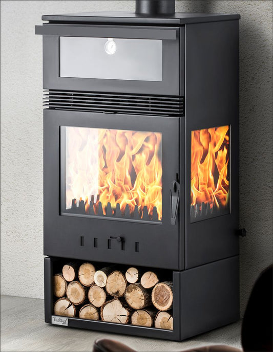 Fireplace TKS-15 3 Sides Glass Professional Baking Oven+Fan
