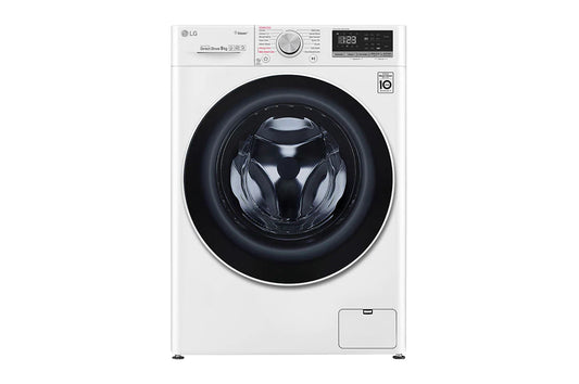 LG WASHING MACHINE 8 KG F2V3PYP3W غسالة اوتوماتيك أبيض